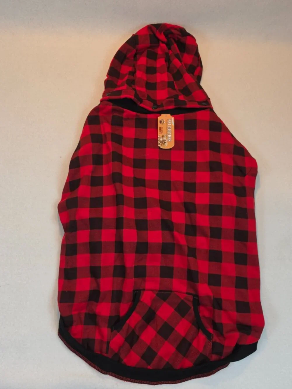 Red Buffalo Plaid Dog Hoodie Pet Clothes